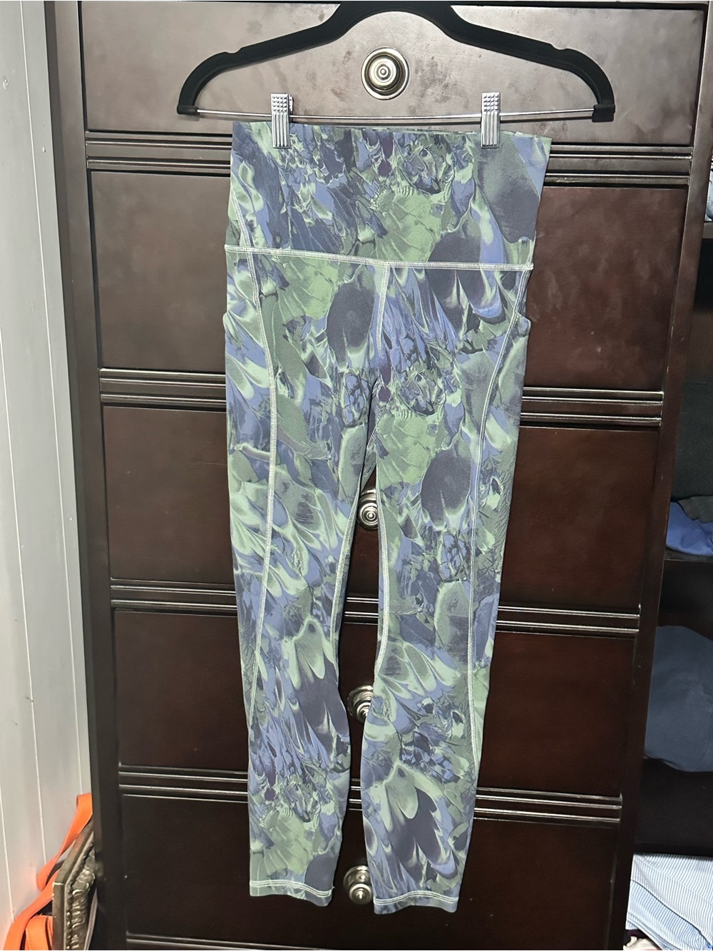 lululemon athletica Green and Blue Printed Leggings